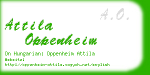 attila oppenheim business card